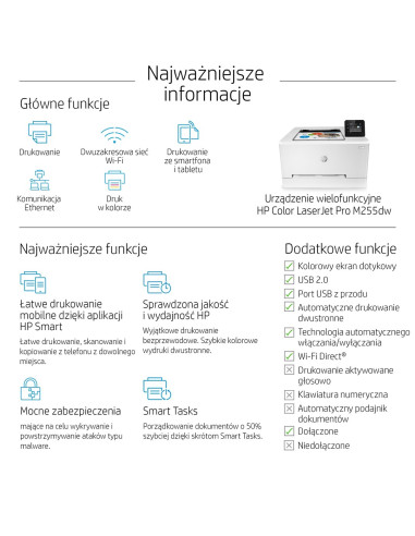 Urządzenie Wielofunkcyjne Hp Color Laserjet Pro M255Dw