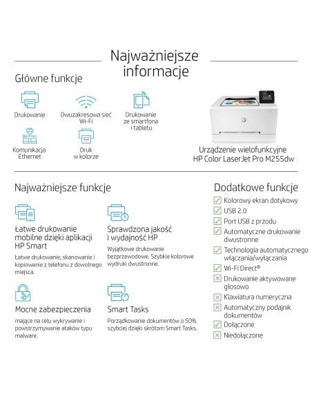 Urządzenie Wielofunkcyjne Hp Color Laserjet Pro M255Dw