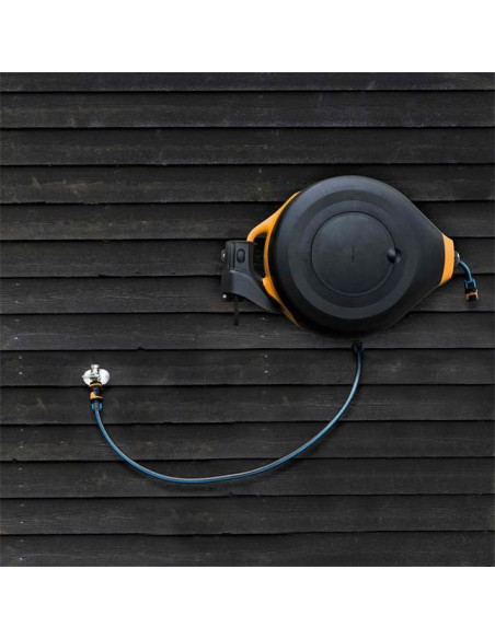 Fiskars 1027095 Uchwyt Do Węża Ogrodowego Włókno, Metal Czarny