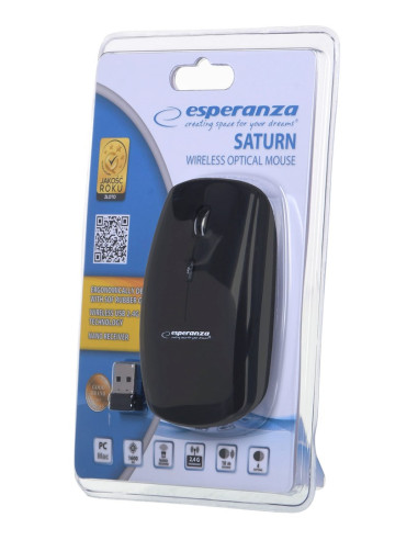 Mysz Esperanza Em120K (Optyczna  1600 Dpi  Kolor Czarny)
