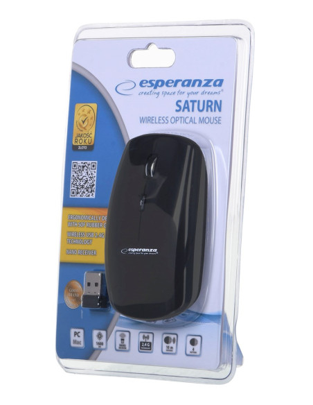 Mysz Esperanza Em120K (Optyczna  1600 Dpi  Kolor Czarny)
