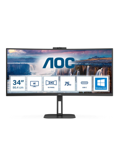Aoc V5 Cu34V5Cw/Bk Led Display 86,4 Cm (34") 3440 X 1440 Px Wide Quad Hd Czarny