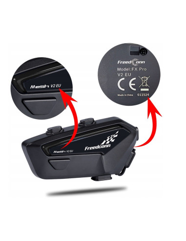 Interkom Motocyklowy Freenconn Fx Pro V2 Eu Mesh