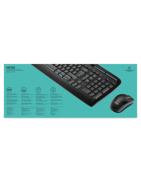 Zestaw Logitech Wireless Combo Mk330 Bezprzewodowy
