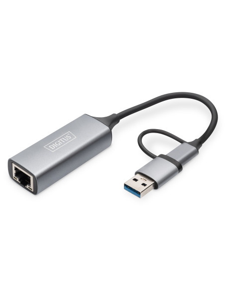 Adapter Usb Typ-C Na Gigabit Ethernet 2,5Gusb-C + Usb A (Usb 3.1/3.0)