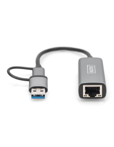 Adapter Usb Typ-C Na Gigabit Ethernet 2,5Gusb-C + Usb A (Usb 3.1/3.0)