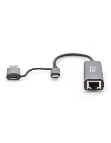 Adapter Usb Typ-C Na Gigabit Ethernet 2,5Gusb-C + Usb A (Usb 3.1/3.0)