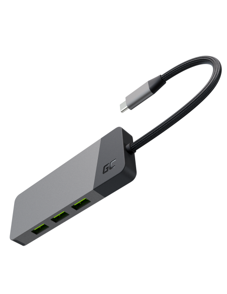 Green Cell Hub Usb-C Adapter Gc Connect 7W1 (3Xusb 3.1, Hdmi 4K 60Hz, Usb-C Pd 85W, Microsd/Sd)