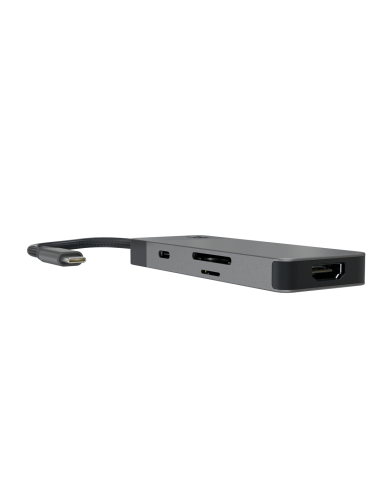 Green Cell Hub Usb-C Adapter Gc Connect 7W1 (3Xusb 3.1, Hdmi 4K 60Hz, Usb-C Pd 85W, Microsd/Sd)
