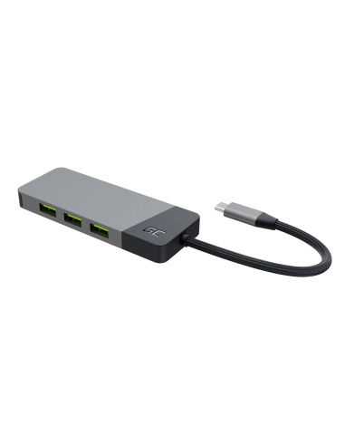Green Cell Hub Usb-C Adapter Gc Connect 7W1 (3Xusb 3.1, Hdmi 4K 60Hz, Usb-C Pd 85W, Microsd/Sd)