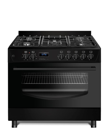 Kuchnia Gazowo-Elektryczna Ravanson Kwge-K90 Chef Modern Black (Płyta Gazowa  Piekarnik Elektryczny  900Mm)