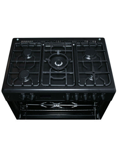 Kuchnia Gazowo-Elektryczna Ravanson Kwge-K90 Chef Modern Black (Płyta Gazowa  Piekarnik Elektryczny  900Mm)
