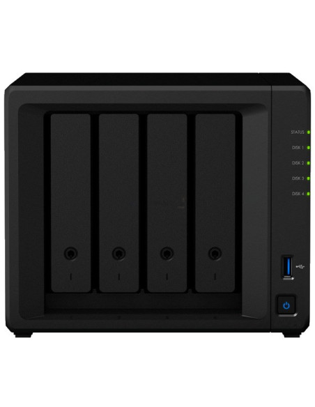 Nas Synology Ds423+, Tower, 4X (3.5" Sata/Hdd), 2 X M.2, Intel Celeron J4125, 2 Gb Ddr4 Ecc Sodimm (Max. 6Gb), 2X 1Gbe Rj-45, 2X