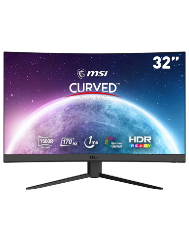 Msi G32Cq4De E2 Monitor Komputerowy 80 Cm (31.5") 2560 X 1440 Px Wide Quad Hd Lcd Czarny