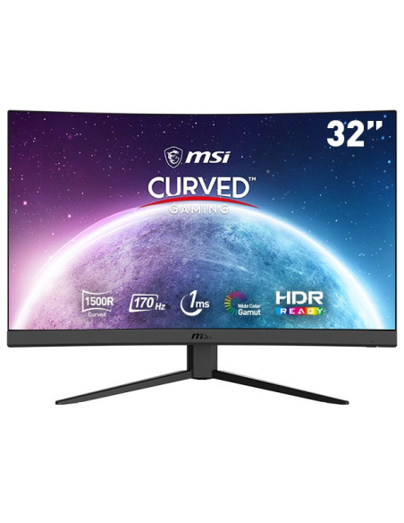 Msi G32Cq4De E2 Monitor Komputerowy 80 Cm (31.5") 2560 X 1440 Px Wide Quad Hd Lcd Czarny