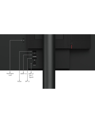 Lenovo Thinkcentre Tiny-In-One 24 Led Display 60,5 Cm (23.8") 1920 X 1080 Px Full Hd Ekran Dotykowy Czarny