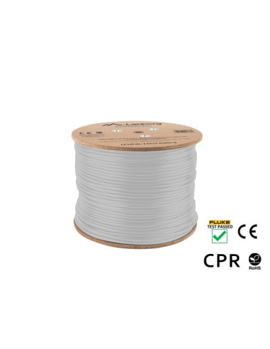 Lanberg Kabel Uftp Kat. 6A 305M Drut Cu Lszh Szary Cpr+Fluke Passed