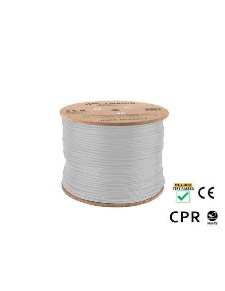 Lanberg Kabel Uftp Kat. 6A 305M Drut Cu Lszh Szary Cpr+Fluke Passed