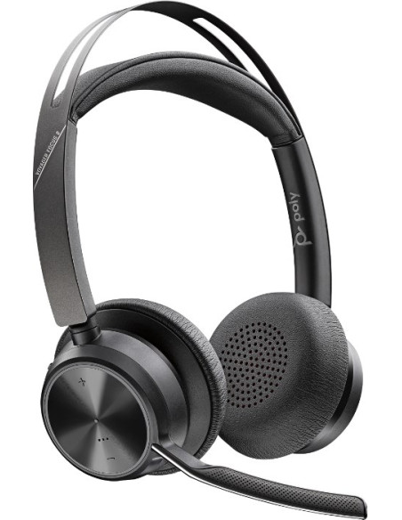 Poly Voyager Focus 2 Uc Zestaw Słuchawkowy Przewodowy I Bezprzewodowy Opaska Na Głowę Biuro/Centrum Telefoniczne Usb Typu-A Blue
