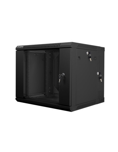 Lanberg Szafa Wisząca Dwusekcyjna 19" 9U 600X600 (Drzwi Szklane, Czarna Ral9004) Wf02-6609-10B