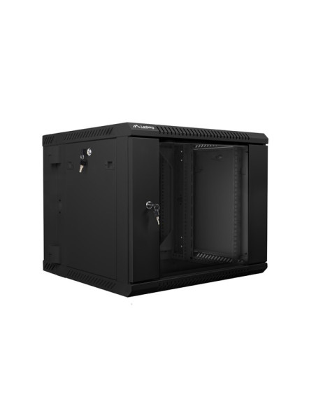 Lanberg Szafa Wisząca Dwusekcyjna 19" 9U 600X600 (Drzwi Szklane, Czarna Ral9004) Wf02-6609-10B