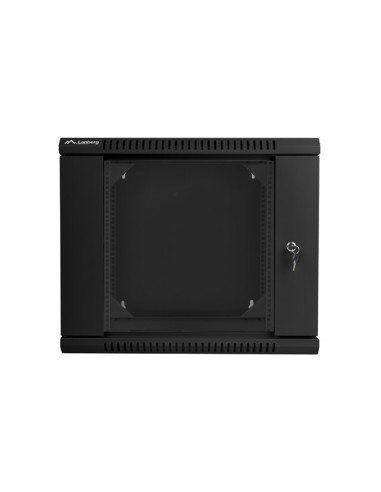 Lanberg Szafa Wisząca Dwusekcyjna 19" 9U 600X600 (Drzwi Szklane, Czarna Ral9004) Wf02-6609-10B