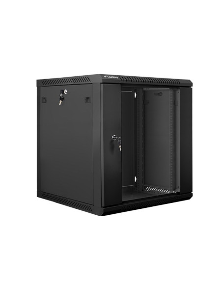 Szafa Rack Lanberg Wf01-6612-10B (12U  635Mm / 600Mm / 600 Mm  Wisząca  Szklane  19''  Kolor Czarny)