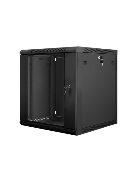 Szafa Rack Lanberg Wf01-6612-10B (12U  635Mm / 600Mm / 600 Mm  Wisząca  Szklane  19''  Kolor Czarny)