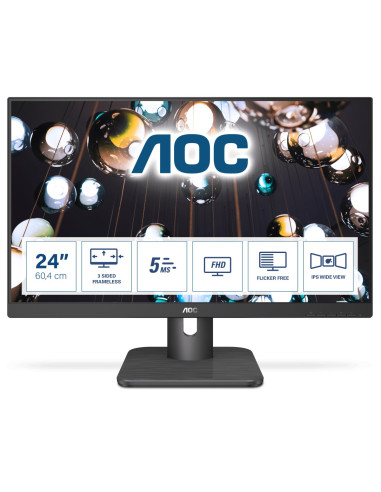 Aoc E1 24E1Q Monitor Komputerowy 60,5 Cm (23.8") 1920 X 1080 Px Full Hd Led Czarny