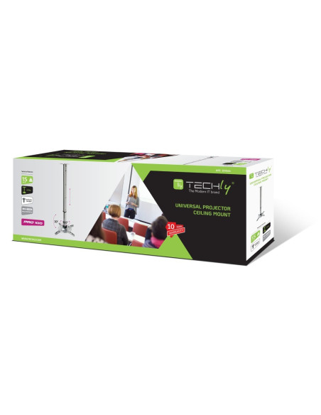 Techly Ica-Pm 102S Uchwyt Do Montażu Projektora Sufit Srebrny