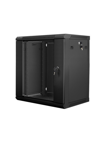 Szafa Rack Lanberg Wf01-6412-10B (12U  635Mm / 600Mm / 450 Mm  Wisząca  Szklane  19''  Kolor Czarny)