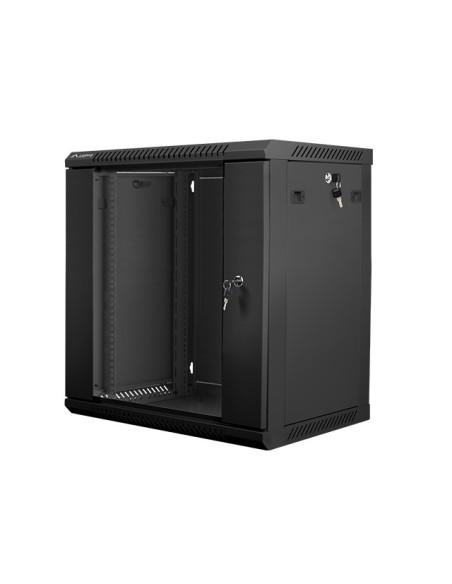 Szafa Rack Lanberg Wf01-6412-10B (12U  635Mm / 600Mm / 450 Mm  Wisząca  Szklane  19''  Kolor Czarny)