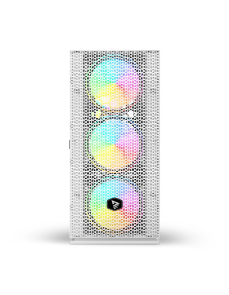Savio Obudowa Pc Argb Mesh/Glass Raptor White X1
