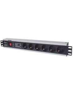 Intellinet 713962 Rozdzielacz Zasilania Pdu 6 X Gniazdo Sieciowe 1.5U Czarny 2
