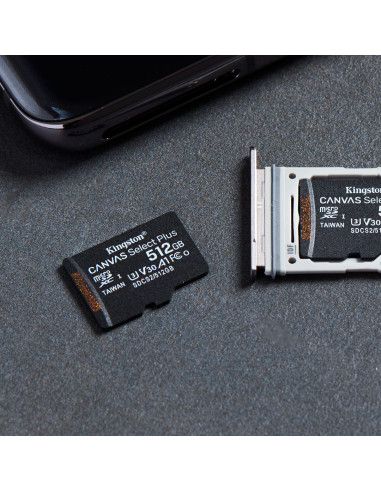 Karta Pamięci Z Adapterem Kingston Canvas Select Plus Sdcs2/512Gb (512Gb  Class 10, Class U1, V10  + Adapter)