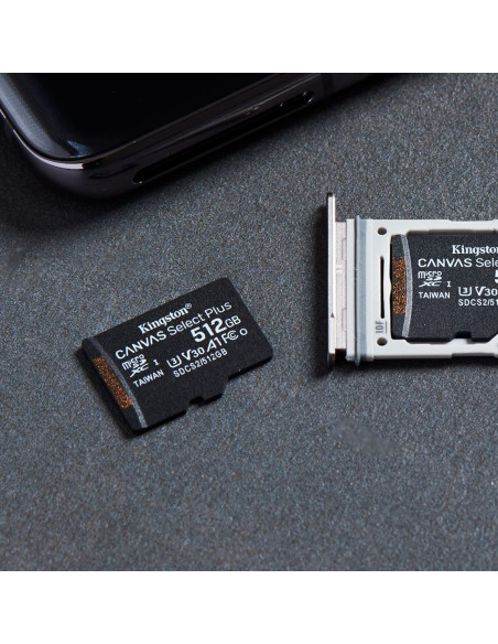 Karta Pamięci Z Adapterem Kingston Canvas Select Plus Sdcs2/512Gb (512Gb  Class 10, Class U1, V10  + Adapter)