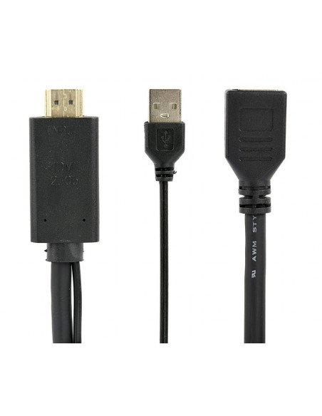 I/O Adapter Hdmi To Dp/Black A-Hdmim-Dpf-01 Gembird
