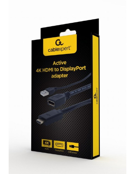I/O Adapter Hdmi To Dp/Black A-Hdmim-Dpf-01 Gembird