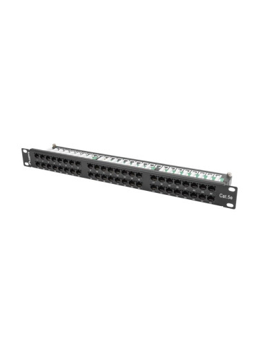 Patch Panel Lanberg Ppu5-1048-B (1U  19"  Kat. 5E  48Xrj-45)
