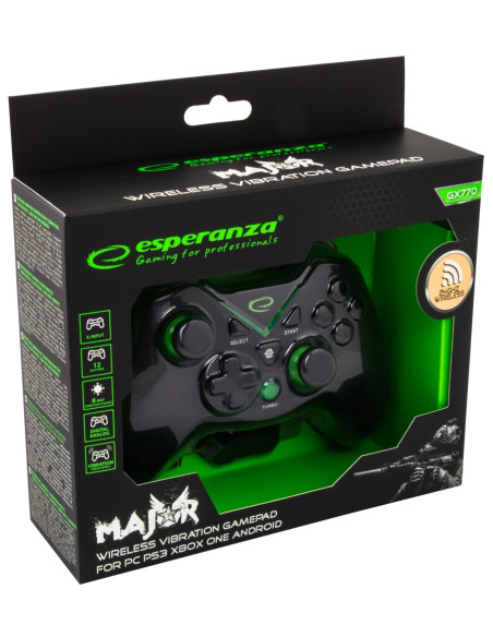 Gamepad Bezprzewodowy Esperanza Egg112K (Pc, Ps3, Xbox One  Kolor Czarny, Kolor Zielony)