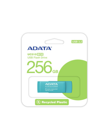 Adata Uc310 Eco Pamięć Usb 256 Gb Usb Typu-A 3.2 Gen 1 (3.1 Gen 1) Zielony