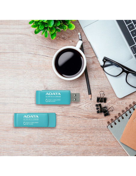 Adata Uc310 Eco Pamięć Usb 256 Gb Usb Typu-A 3.2 Gen 1 (3.1 Gen 1) Zielony