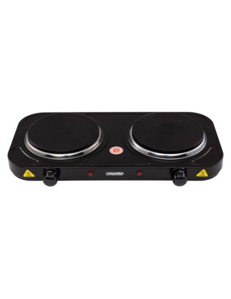 Mesko Home Ms 6509 Płyta Kuchenna Czarny Blat Płyta Uszczelniona 2 Stref(Y)