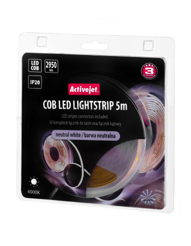 Taśma Led Cob 5M Barwa Neutralna Ip20