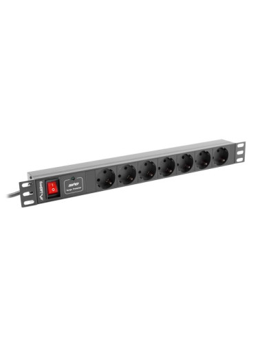 Listwa Rack, Zasilająca Lanberg Pdu-07F-0200-Iec-Bk (7 X Ute  10 A  2M  Kolor Czarny)