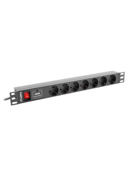 Listwa Rack, Zasilająca Lanberg Pdu-07F-0200-Iec-Bk (7 X Ute  10 A  2M  Kolor Czarny)