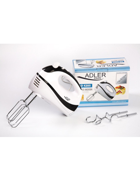 Mikser Ręczny Adler Ad 4205 (300W  Kolor Biały, Kolor Czarny)