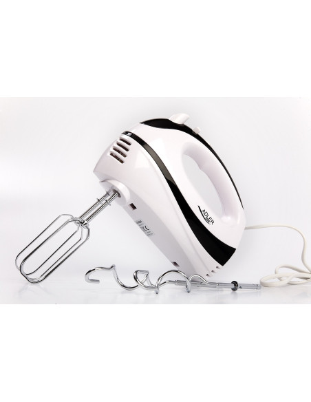 Mikser Ręczny Adler Ad 4205 (300W  Kolor Biały, Kolor Czarny)