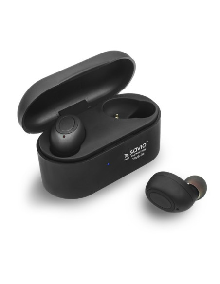 Słuchawki Savio Tws-04 (Bluetooth  Bezprzewodowe, Bluetooth  Z Wbudowanym Mikrofonem  Kolor Czarny
