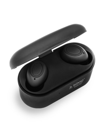 Słuchawki Savio Tws-04 (Bluetooth  Bezprzewodowe, Bluetooth  Z Wbudowanym Mikrofonem  Kolor Czarny